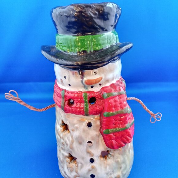 Yankee Candle Snowman Ceramic Tealight Holder - Picture 1 of 5